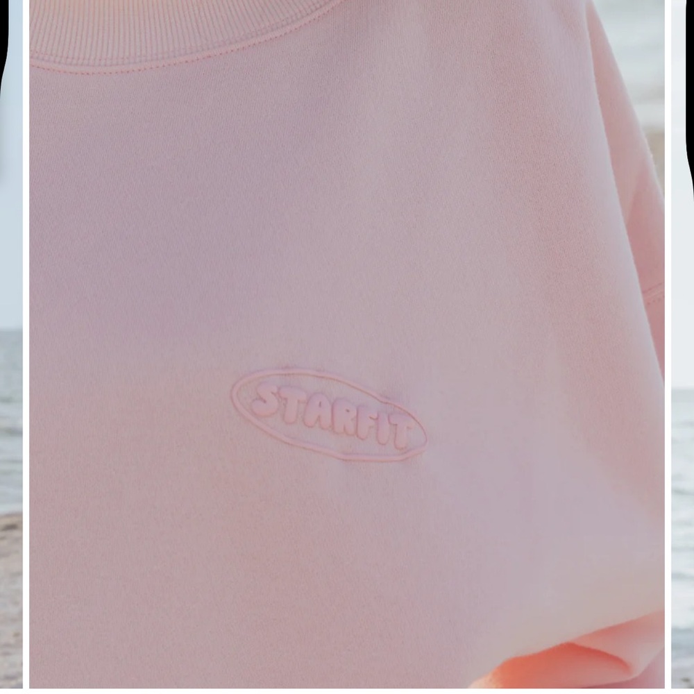 NWT * Starfit Women's Soft Pink Sweatshirt - Size Medium - Picture 4 of 9